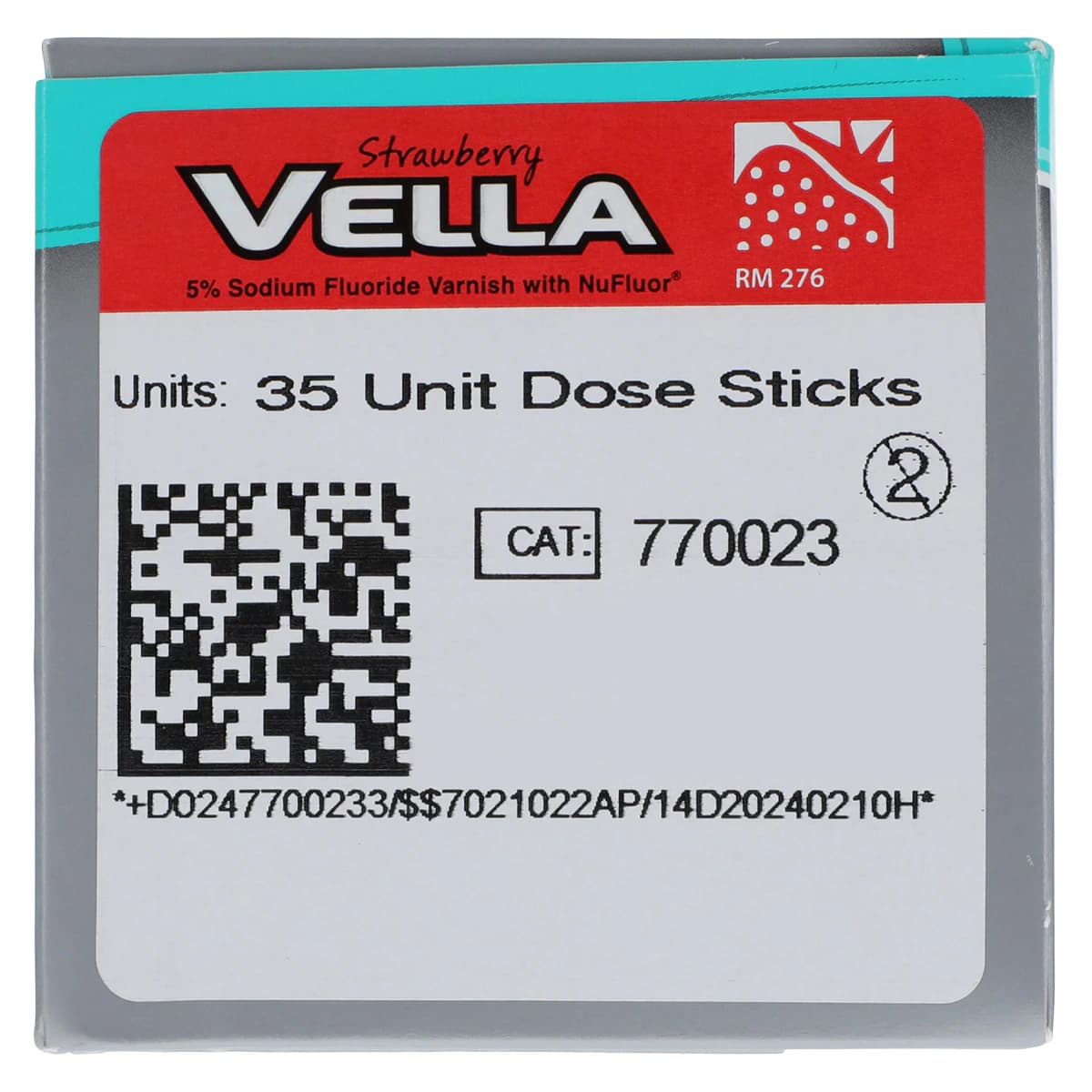 Vella 5% Sodium Fluoride Varnish with Xylitol, Strawberry, Clear, Unit Dose 0.5 mL, 35/Box thumbnail 4