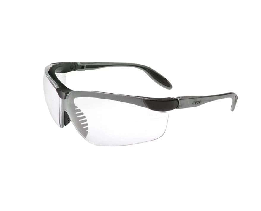 Uvex Genesis Safety Eyewear, Clear Lens, Black Frame, 1/Pk, 355810 - UVEX Genesis Eyewear, Clear Lens, Black Frame, 1/Pk - Image 1