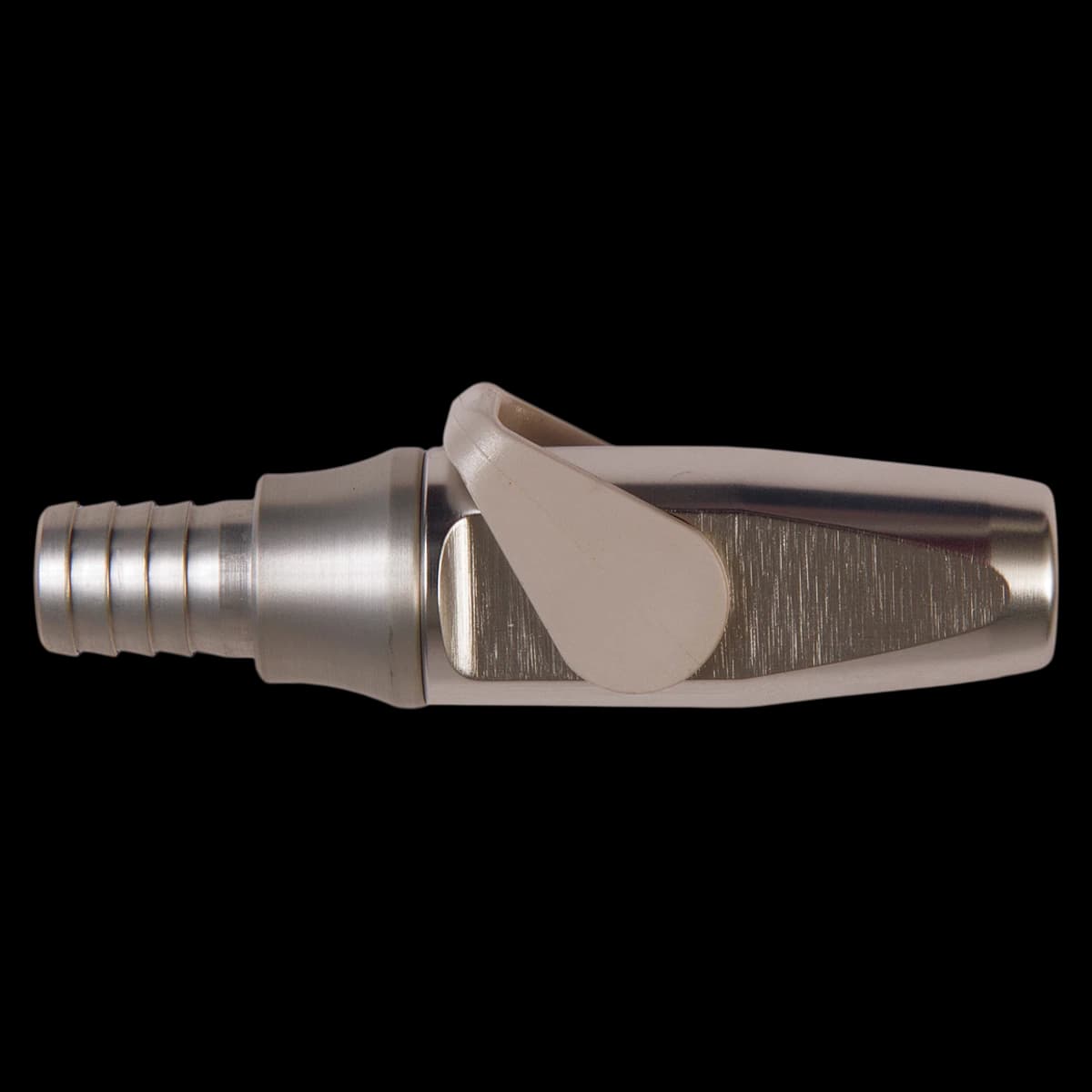 Hager Bull Frog Standard HVE Handpiece, Short, Aluminum, with 1/2" Swivel Tubing Adapter, 1/Pk, B11105 - Hager - Bull Frog Standard w/ 1/2" Swivel Tubing Adapter Aluminum - Image 1