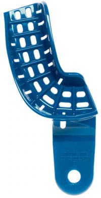 President Autoclavable Perforated Impression Tray, #7, Upper Left/Lower Right Quadrant, Blue, 12/Pk, C6956 - President, Impression Tray, Autoclavable, Blue, Perforated, # 7, UL/LR, 12/Pk, C6956 - Image 1