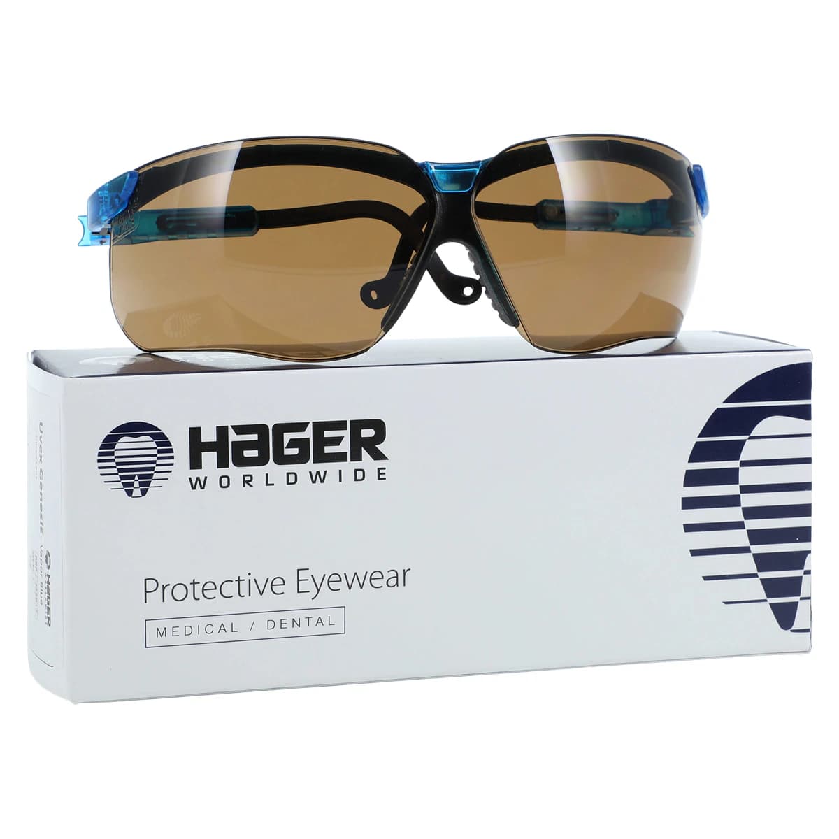 Uvex Genesis Safety Glasses, Tinted Lens, Vapor Blue Frame, 355817 thumbnail 2