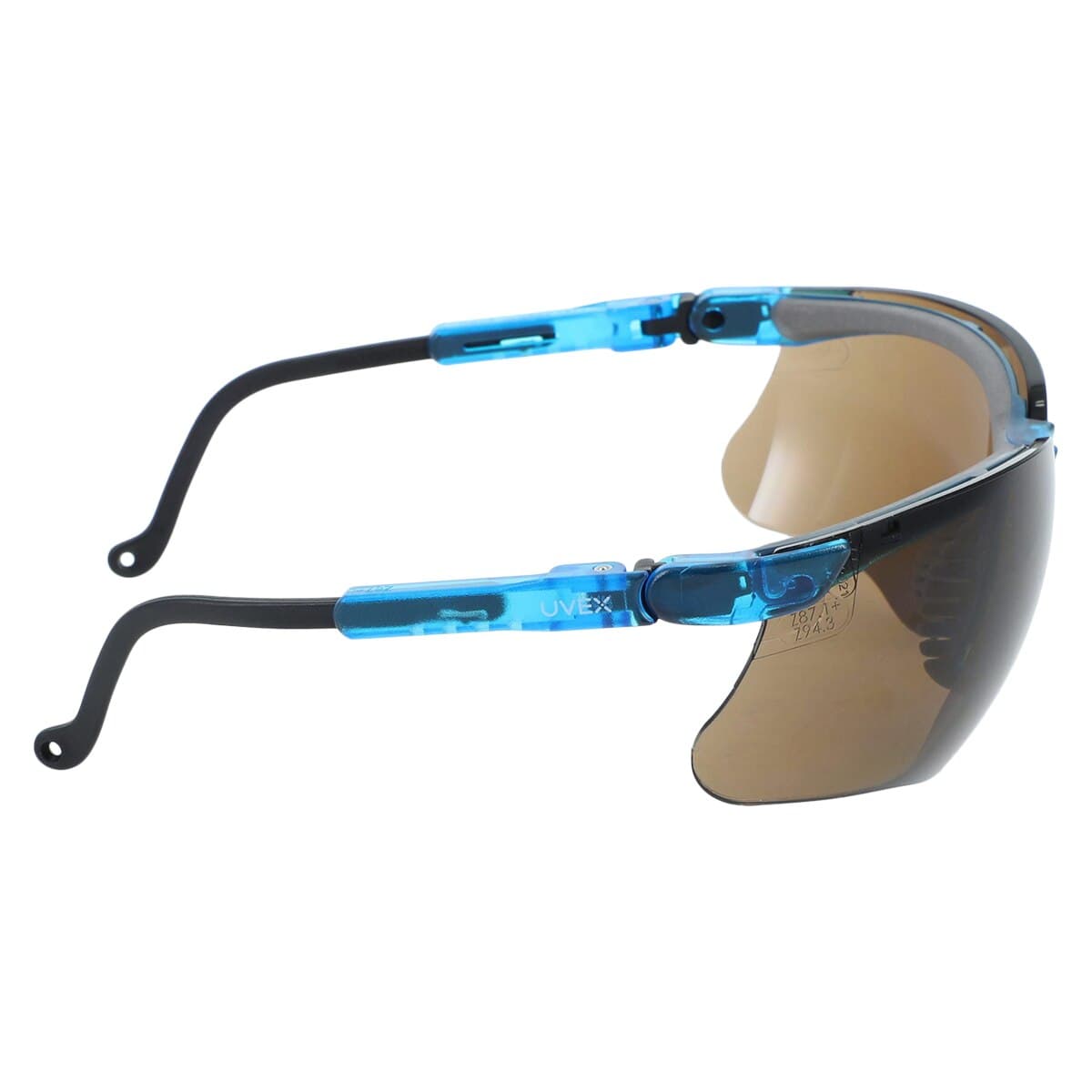Uvex Genesis Safety Glasses, Tinted Lens, Vapor Blue Frame, 355817 thumbnail 5