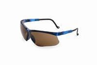 Uvex Genesis Safety Glasses, Tinted Lens, Vapor Blue Frame, 355817 - GENESIS SAFETY GLASSES VAPOR BLUE W/TINTED LENS - Image 1