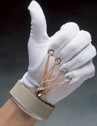 Deluxe Finger Flexion Glove, Right, Nylon, Size Large/X-Large (3.5-4.5") - Finger Flexion Glove Right - Image 1