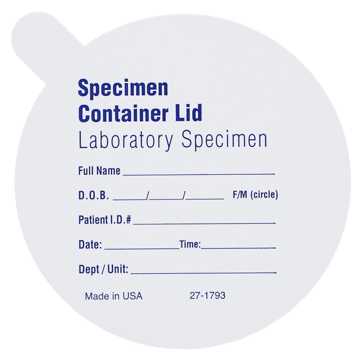 Medegen Specimen Container, 6.5 oz, Translucent, Non-Sterile, with Paper Lids, 500/Case thumbnail 3