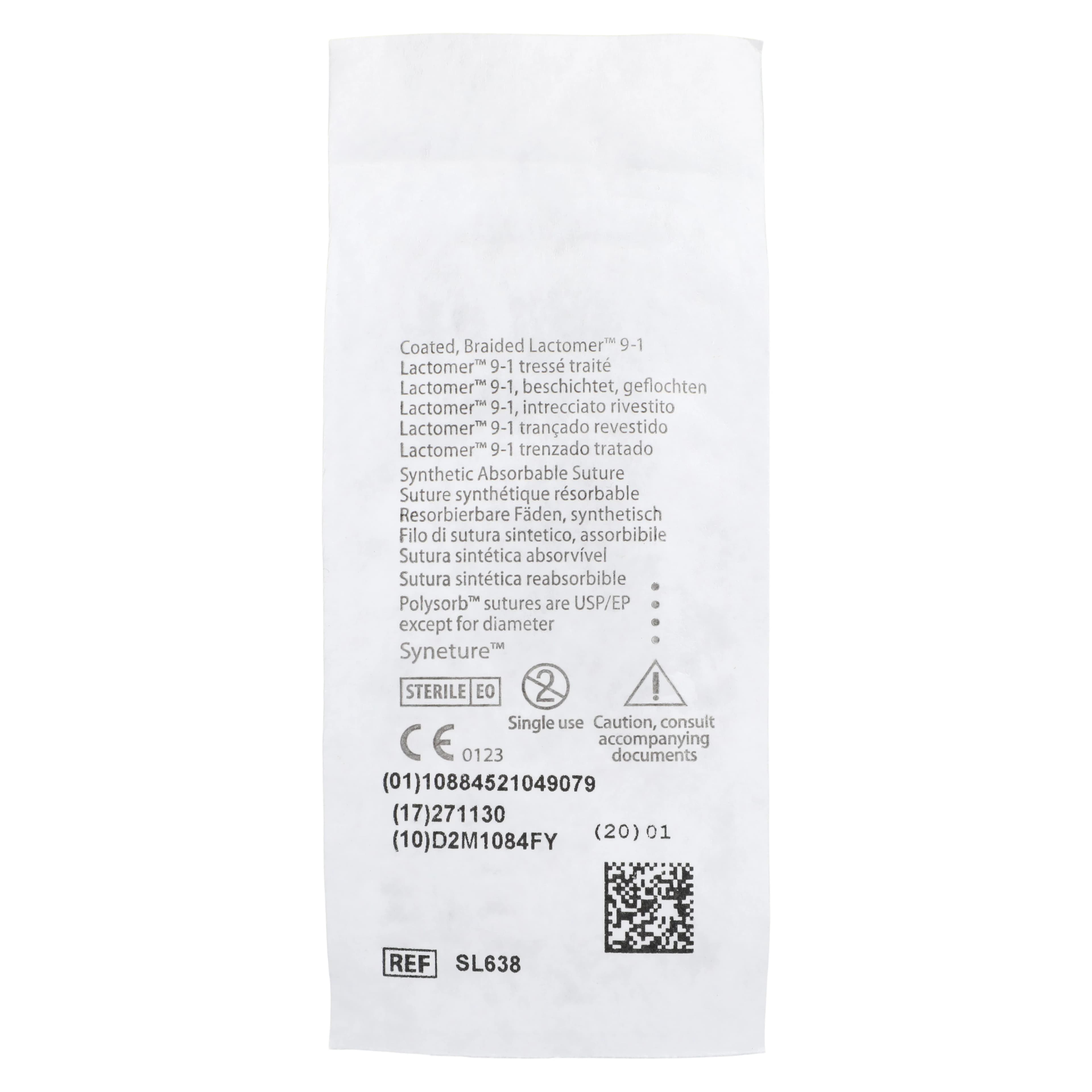 Medtronic Polysorb Absorbable Suture, 4-0, 18", C-13 Reverse Cutting 3/8 Circle Needle 19mm, Undyed, 12/Case thumbnail 4
