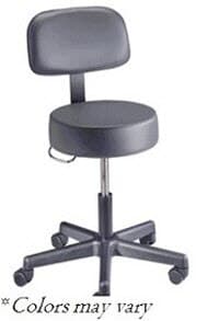 Brewer Value Plus Exam Stool with Back, Burgundy, 250 lb Capacity - Stool Exam w/Back - Image 1