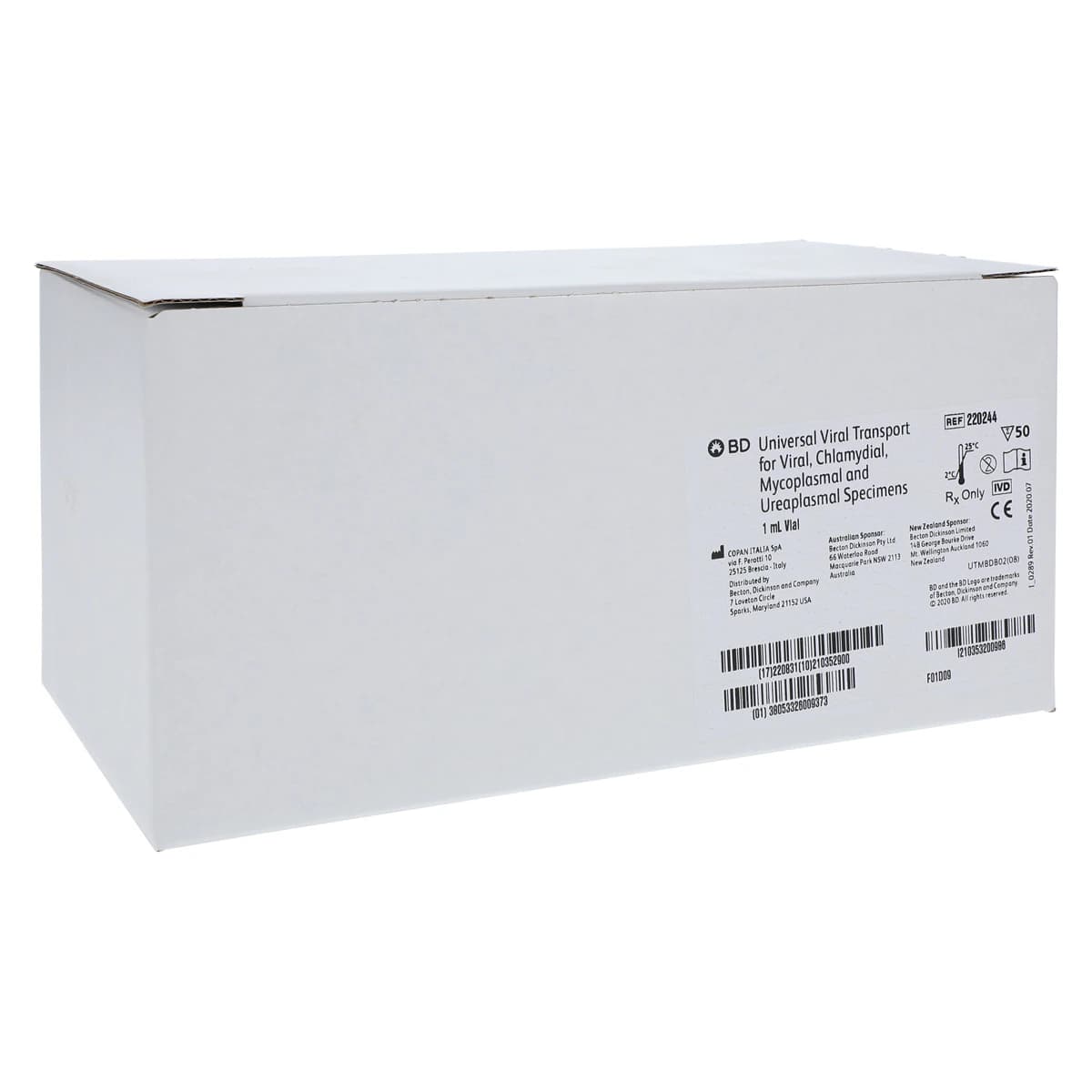 BD Univer Viral Transport System, Universal, 1 mL, 50/Package - Univer Viral Transport - Image 1