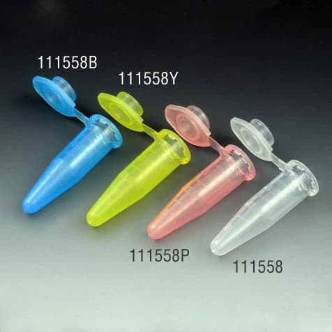 Globe Scientific Microcentrifuge Tube, 1.5mL, Yellow, Attached Snap Cap, Conical Bottom, Non-Sterile, 1000/Bag - Tube Microcentrifuge w/Cap YEL - Image 1
