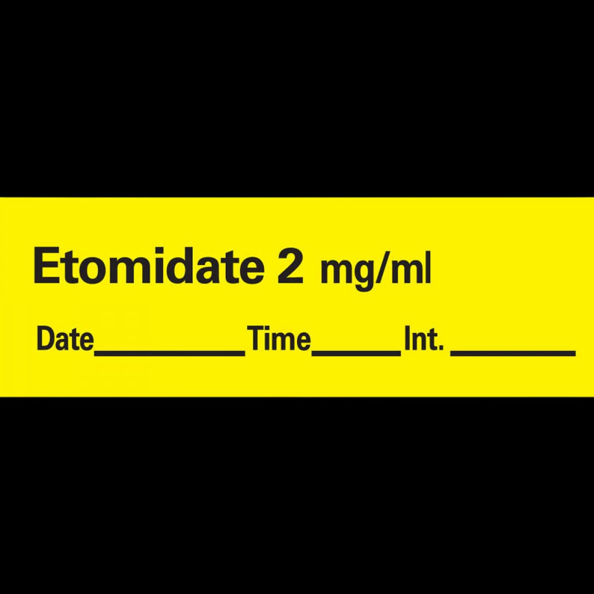 Etomidate 2 mg/mL Pharmacy Label, Yellow, Roll of 333 - Label Etomidate 2mg/ml Yl - Image 1