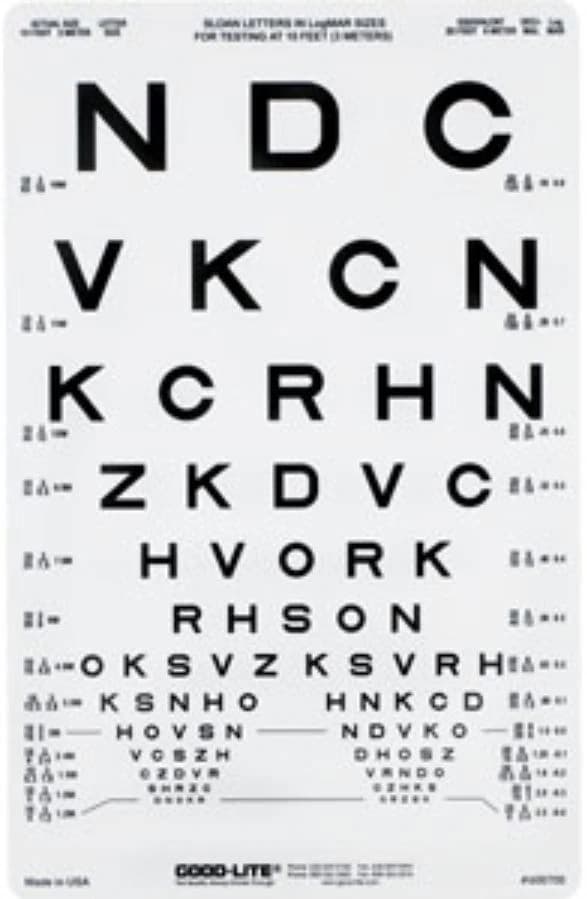 Good-Lite Chart Distance Proportion Spc, 10' Testing Distance - Chart Distance Proportion Spc - Image 1