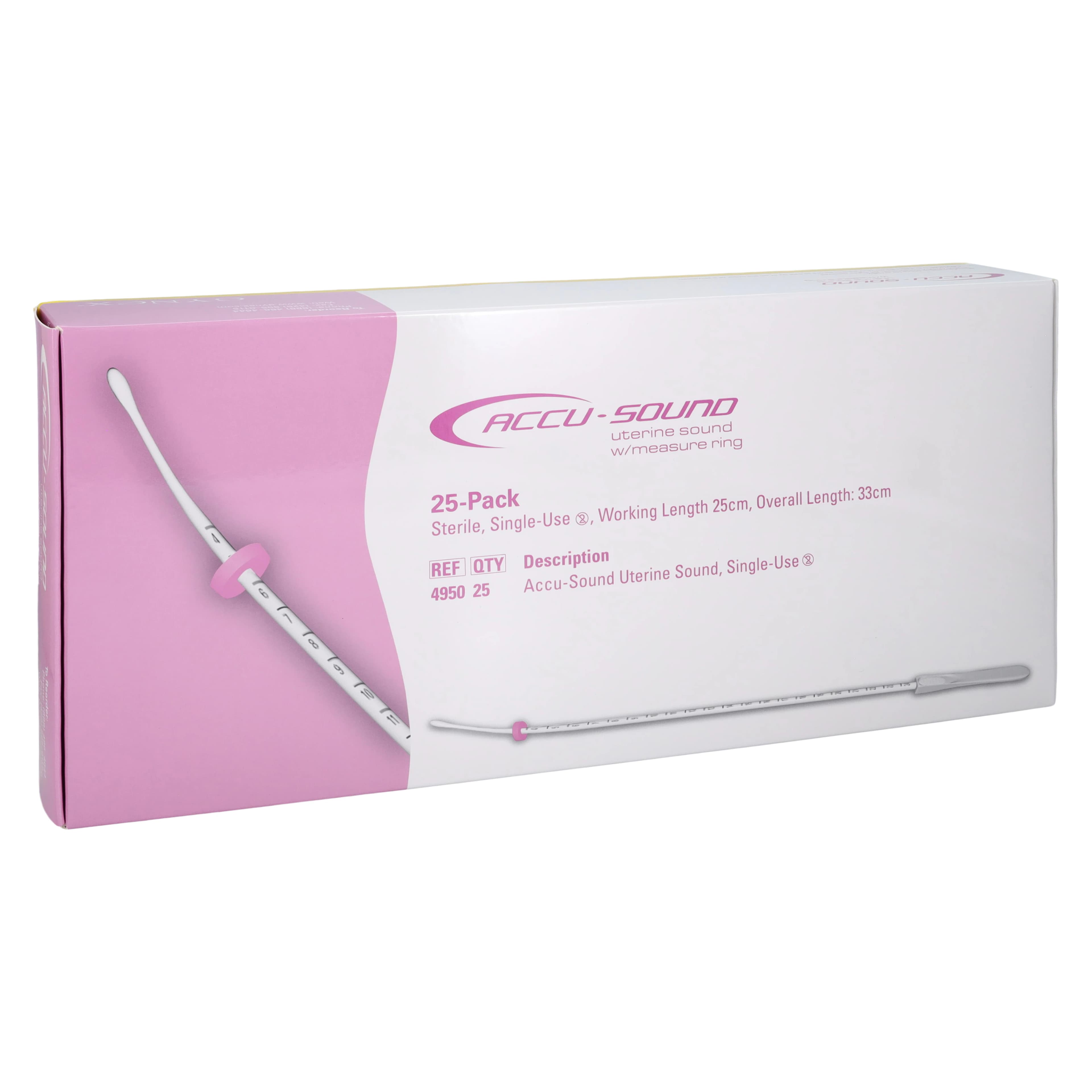 Accu-Sound Uterine Sound, Plastic, Sterile, Single-Use, 25/Box - Accu-Sound Uterine Sound - Image 1