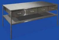 Mac Medical Stainless Steel Instrument Table, 16" x 30" x 34" - Table Instrument SS 16x30x34 - Image 1