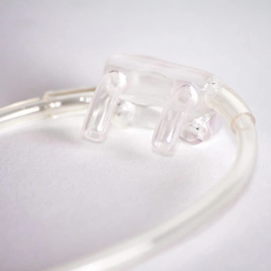 Flexicare Nasal Cannula Dual CO2/O2, Adult, Male Luer, Clear, 10' Tubing, Universal Connector, 25/Box - Nasal Cannula Dual CO2/O2 - Image 1