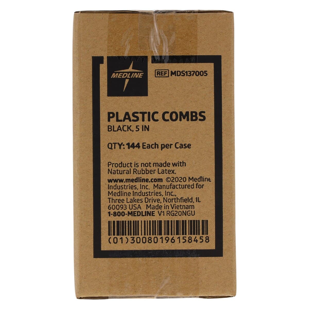 Medline Plastic Comb, 5" Black, Latex-Free, 144/Box thumbnail 5