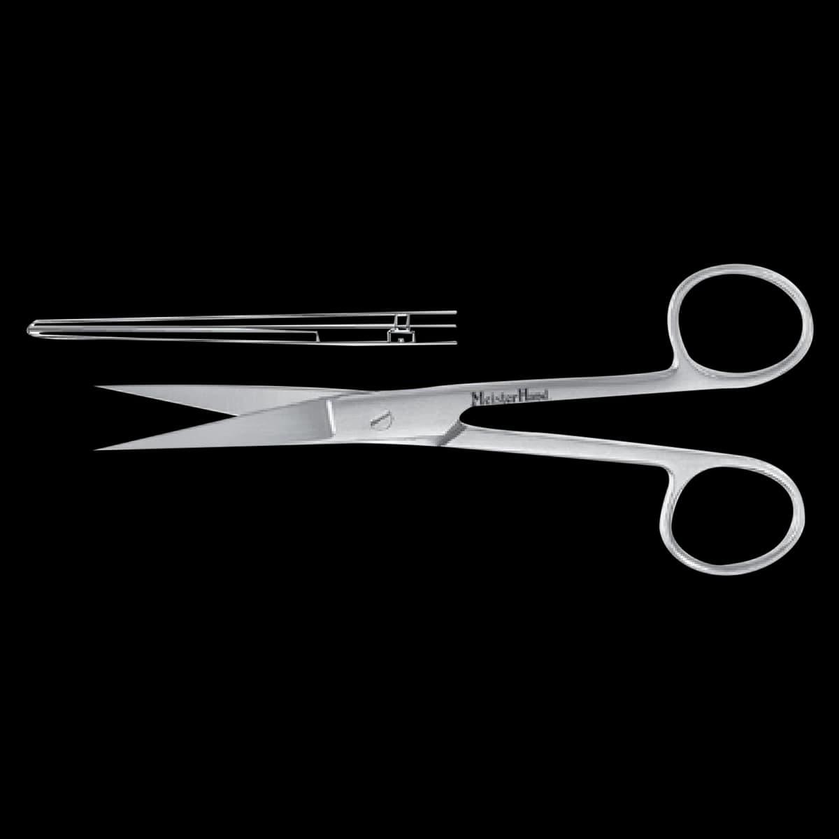 Miltex Operating Scissors, Straight, 4.5" (4-1/2"), Stainless Steel, Each - Operating Scissors Straight 4.5" - Image 1