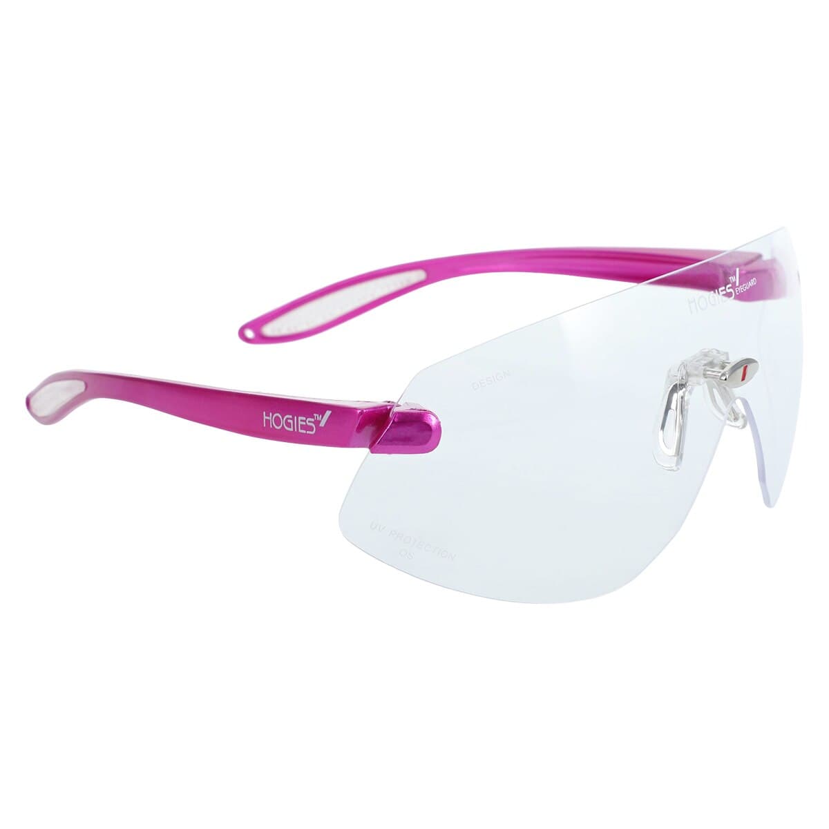 Hager Outback Protective Eyewear, Clear Lens, Hot Pink Frame, One Size Fits All, 100703 thumbnail 3
