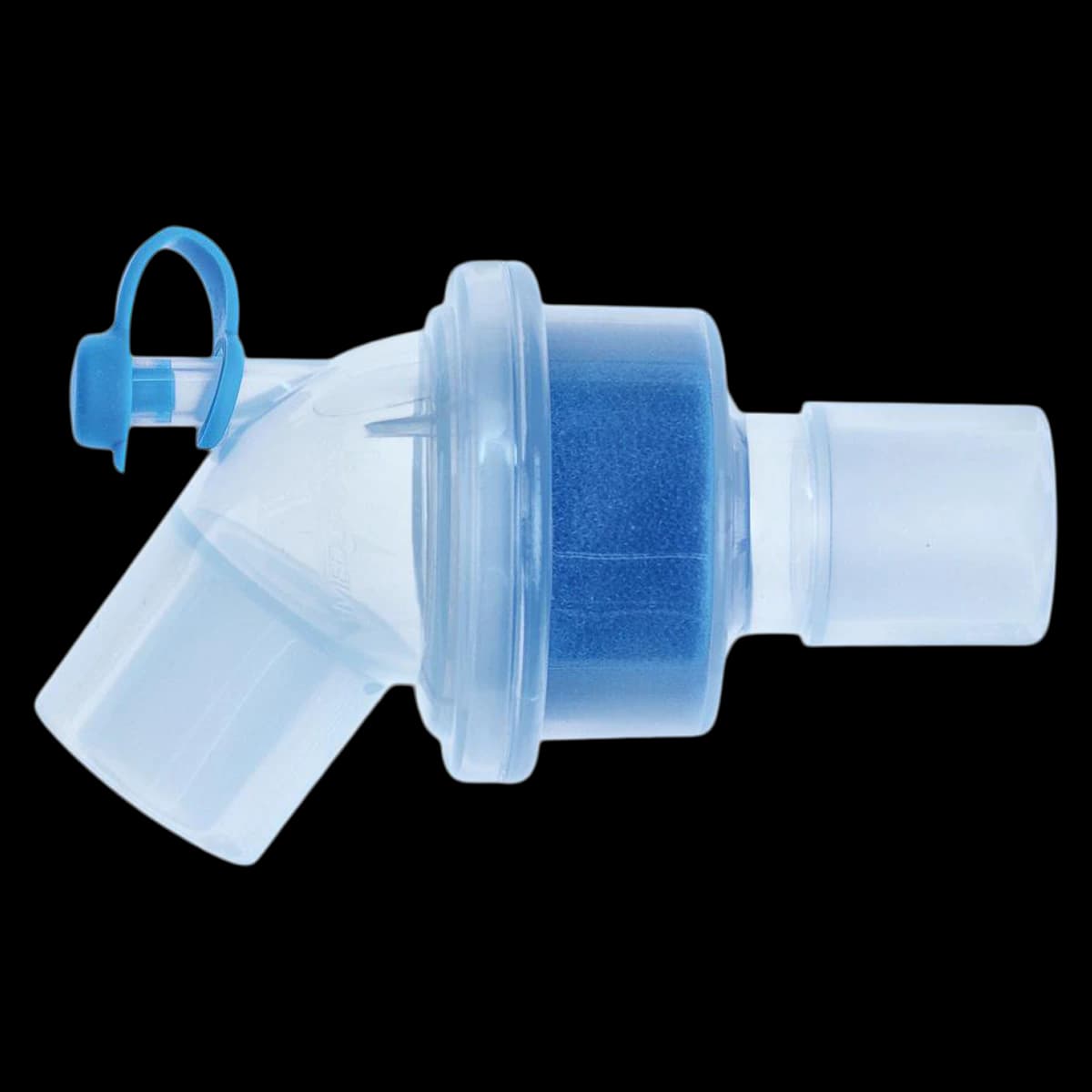 Medline Heat and Moisture Exchanger (HME) Filter with Sample Port, Small, 50/Case - Filter HME/BV w/Sample Port SM - Image 1