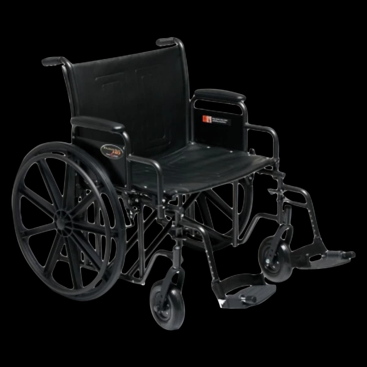 Graham-Field Traveler HD Transport Wheelchair, 500 lb Capacity, 24" x 18" Seat, Detachable Desk Arm, Swingaway Footrest - Wheelchair Traveler - Image 1