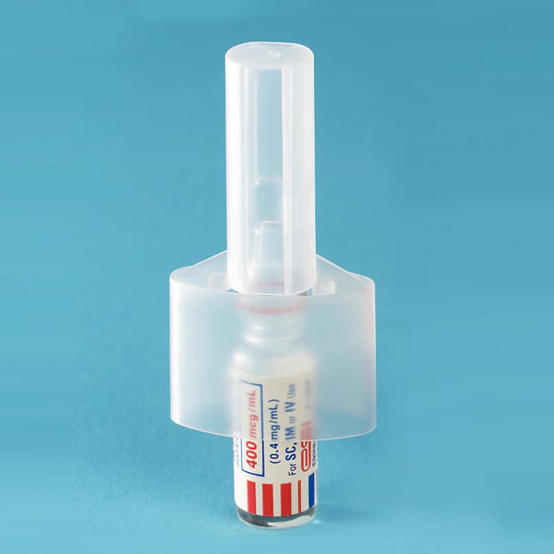 Ampule Breaker Disposable, Polypropylene, Clear, 2-1/16" x 1-1/4" - Ampule Breaker Disposable - Image 1