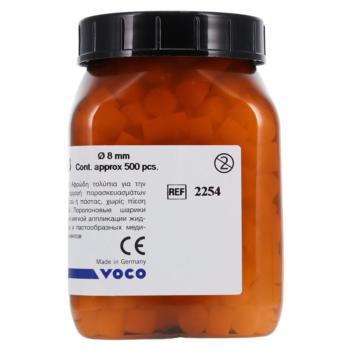 VOCO Pele Tim Foam Pellets #3 Large, 8 mm, 500/Bottle thumbnail 2