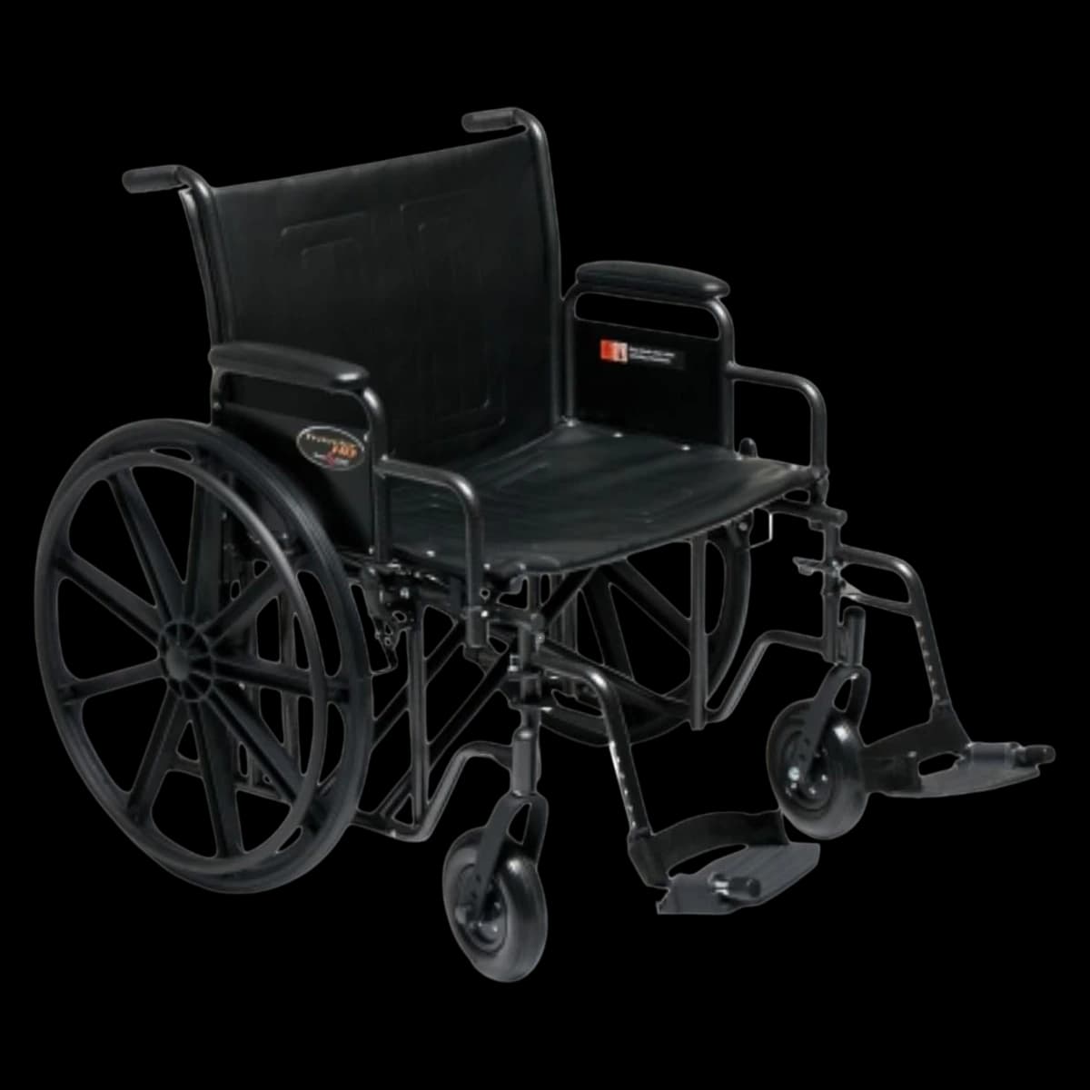 Graham-Field Traveler HD Transport Wheelchair, 500 lb Capacity, 22" x 18" Seat, Detachable Desk Arms, Swingaway Footrests - Wheelchair Traveler HD - Image 1