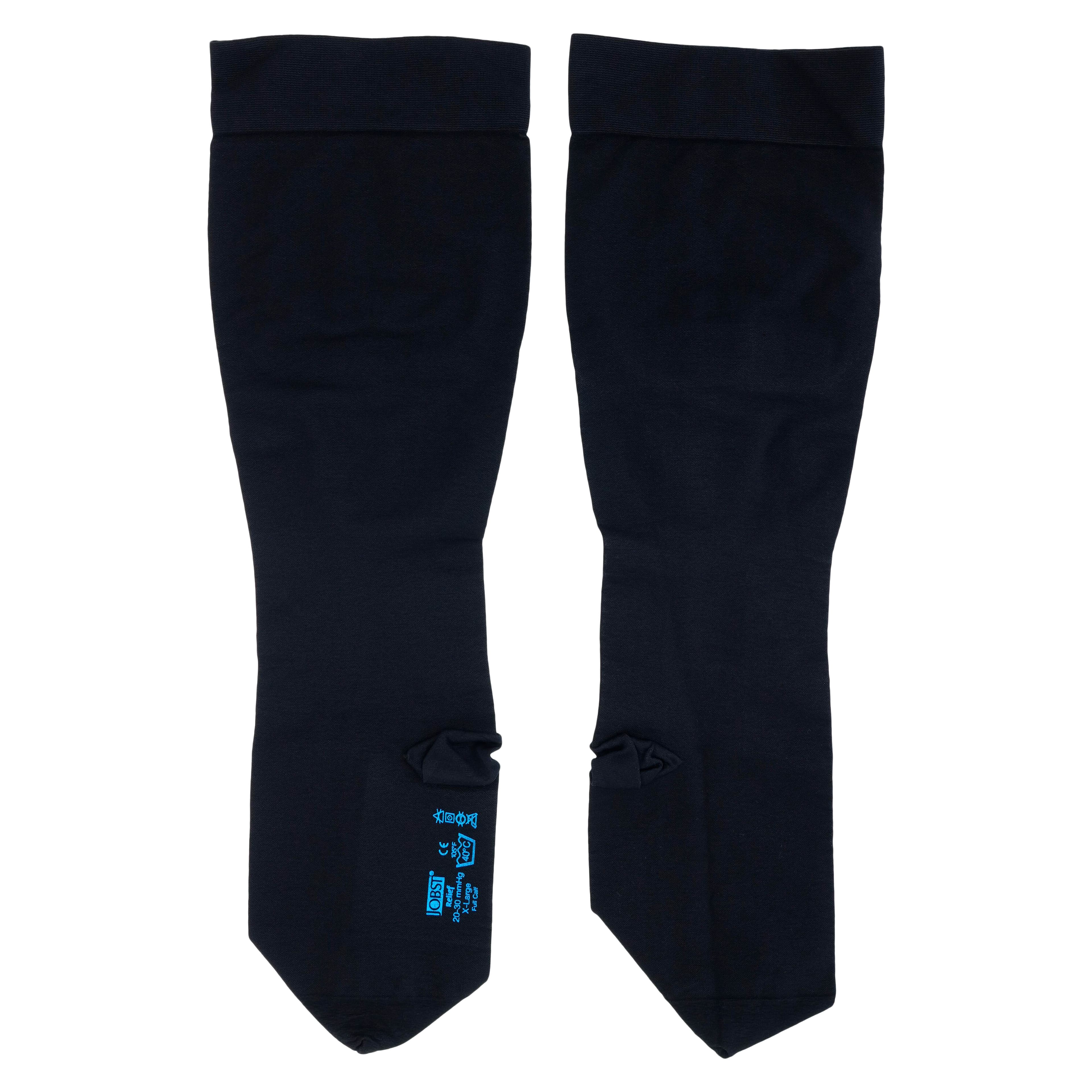 BSN Medical Relief Compression Socks, Knee High/Full Calf, Closed Toe, 20-30 mmHg, XL, Black thumbnail 2