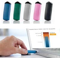 instadose USB Radiation Dosimeter Badge, Green, 1-Year Monitoring Service, RADBG-G thumbnail 2