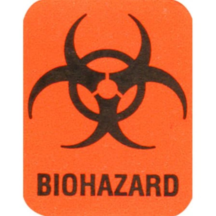 Marketlab Biohazard Warning Labels, 1.75 x 2.75 Inches, 1000 per Pack - Labels Biohazard Warning - Image 1