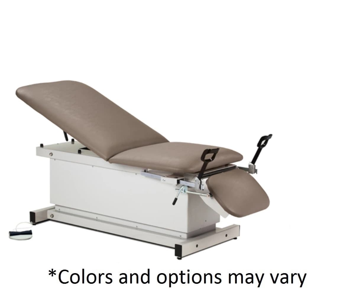 Clinton Industries Power Treatment Table with Stirrups, 450 lb Capacity, Color to Specify - Table Power w/Stirrups - Image 1