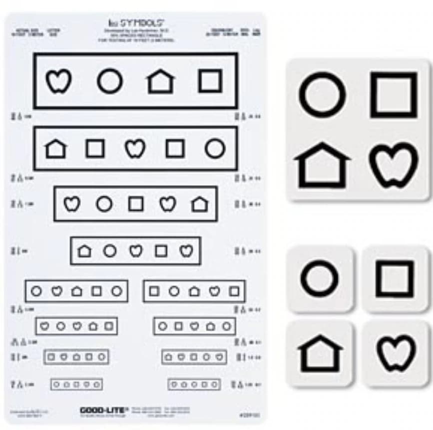 Good-Lite Lea Symbols Mass Chart for Vision Testing - Lea Symbols Mass Chart - Image 1