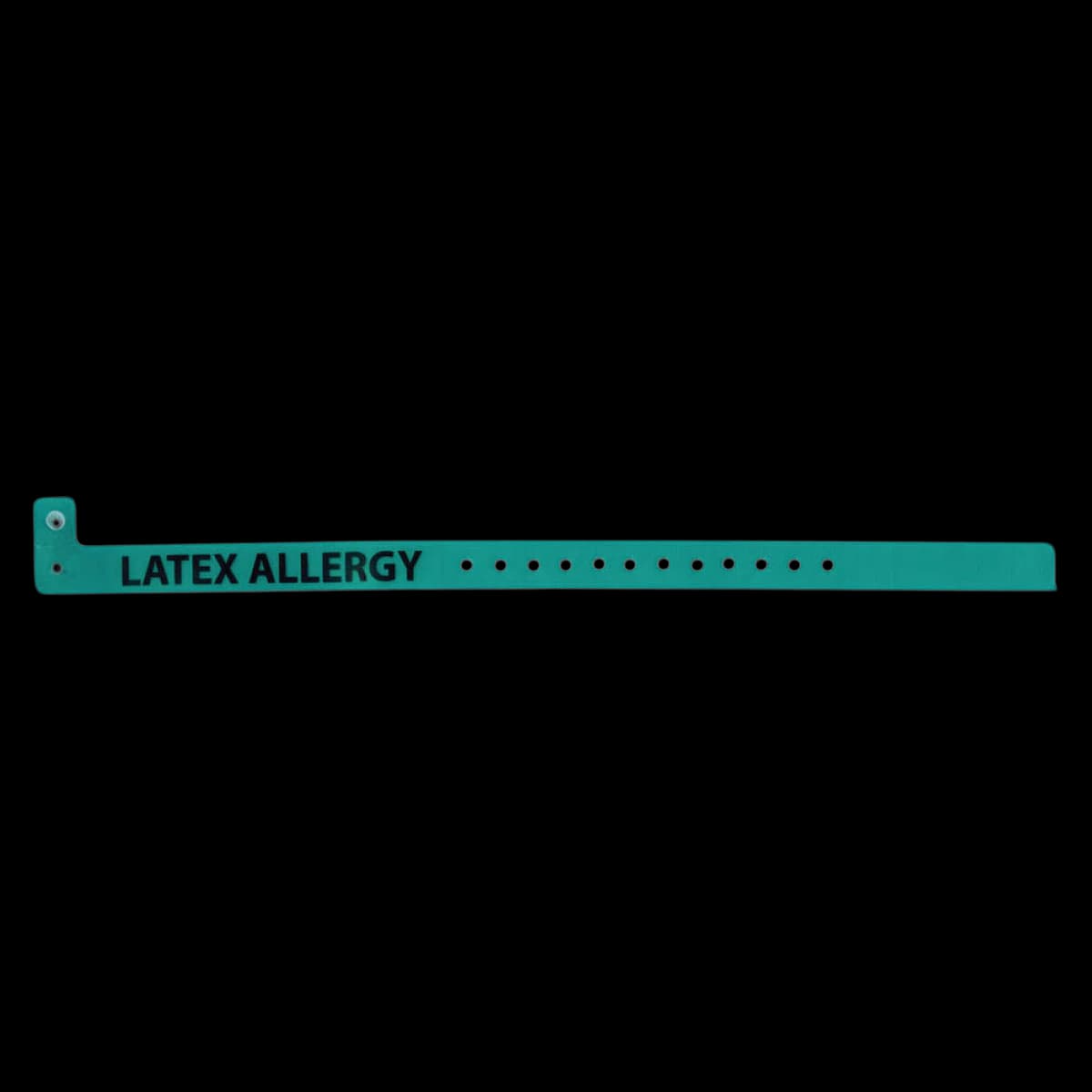 ClearImage Alert Wristband, Vinyl, Permanent Snap, Pre-Printed, Adult/Pediatric, Mint Green, 10-1/4", Disposable, 500/Box - Wristband Alert Narrow Clr/Grn - Image 1
