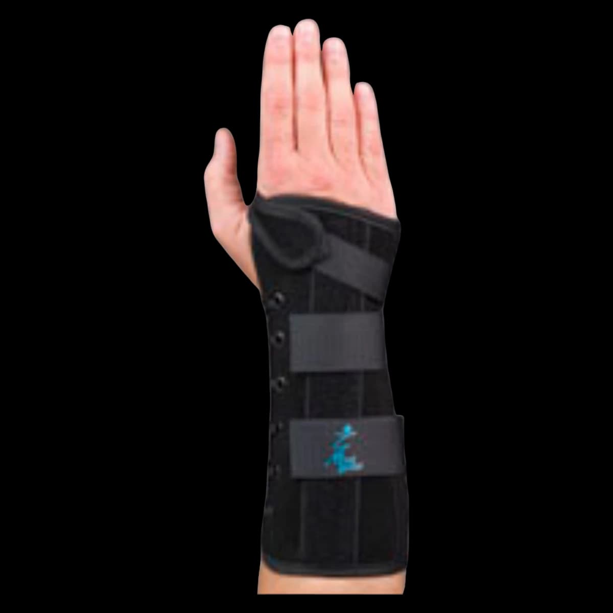 Medical Specialties Wrist Lacer Support, Elastic, Adult, Size Medium, 10-1/2", Black - Wrist Lacer 10-1/2" Blk - Image 1