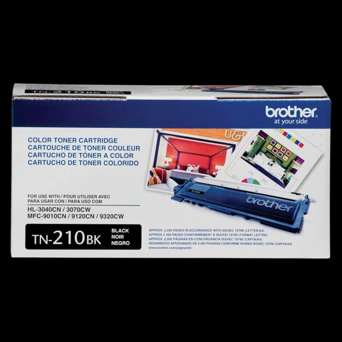 Brother TN-210BK Black Toner Cartridge - Brother Ink Cartridge TN-210bk - Image 1