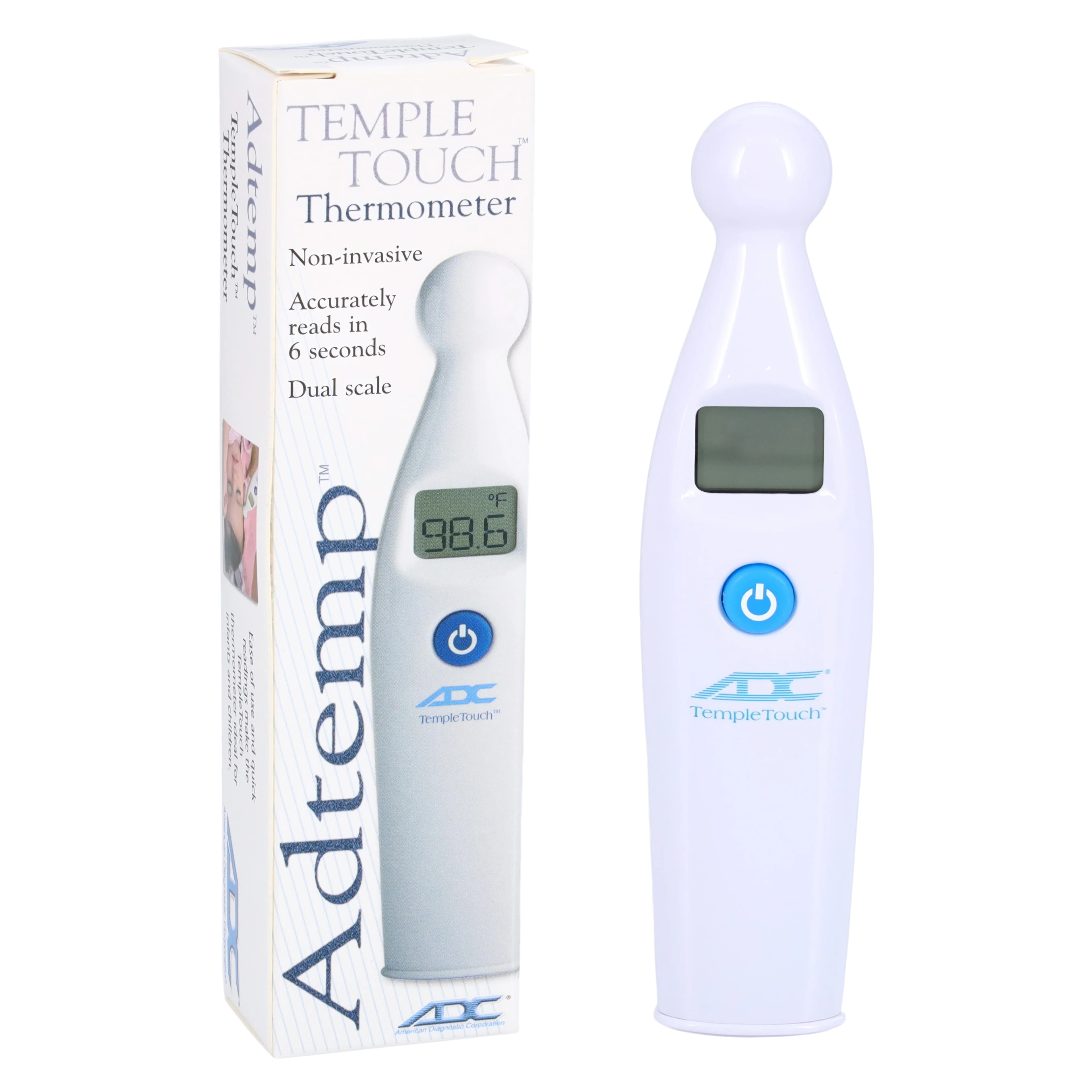 American Diagnostic Adtemp TempleTouch Conductive Thermometer, Reusable, Dual Scale, 2 AAA Battery - Thermometer Adtemp TempleTouch - Image 1