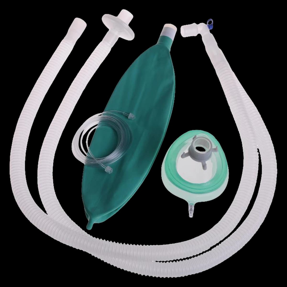 Medline Anesthesia Breathing Circuit, Adult, 60" with 3L Breathing Bag, 20/Case - Anesthesia Circuit 60" - Image 1