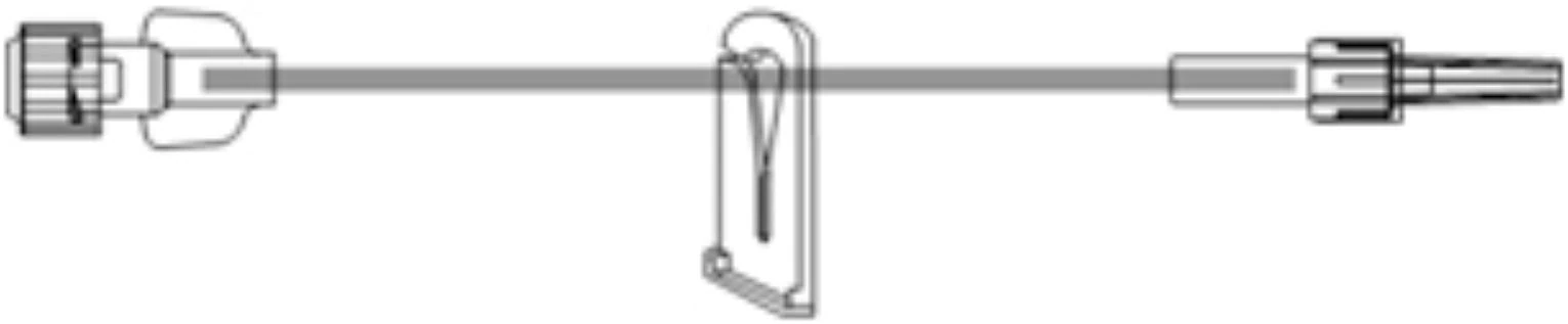 ICU Medical IV Extension Set, Small Bore, 30" with Clamp, Luer Lock, 50/Case - Ext Set Small Bore 30" w/Clamp - Image 1