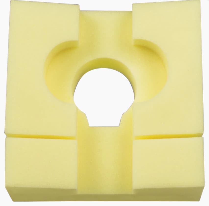 DeRoyal Head Cradle Foam Surgical Positioner, Non-Sterile, 9" x 8" x 4" - Head Cradle Foam Non-Sterile - Image 1