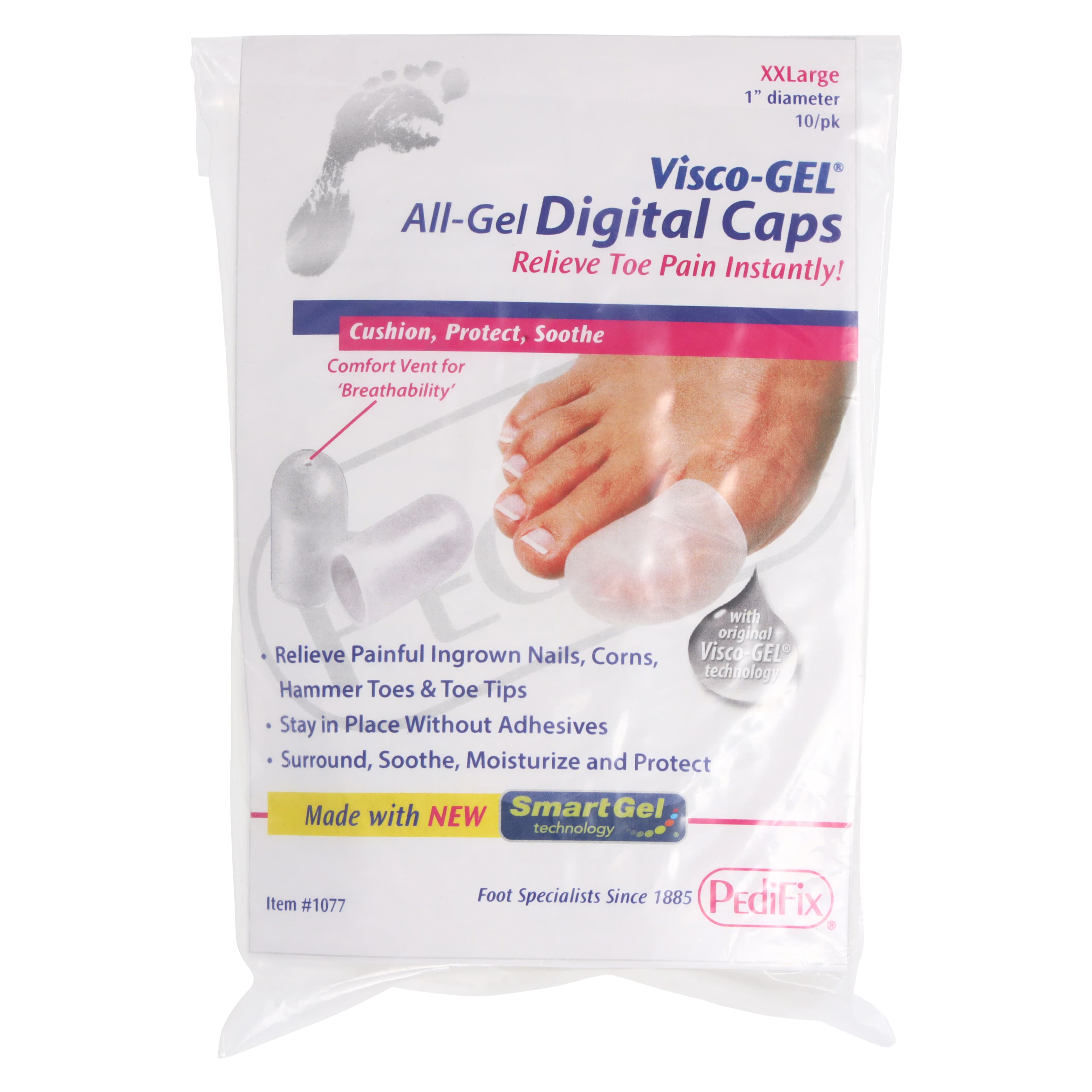 Pedifix M-Gel Toe Caps, Visco-Gel Protector Cap, 2X-Large thumbnail 3