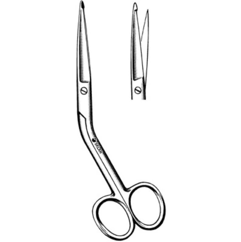Sklar Instruments Bandage Scissors, Straight/Angled Shank, 5-1/2" Stainless Steel, Non-Sterile, Reusable, Each - Scissor Bandage Hi-Level - Image 1