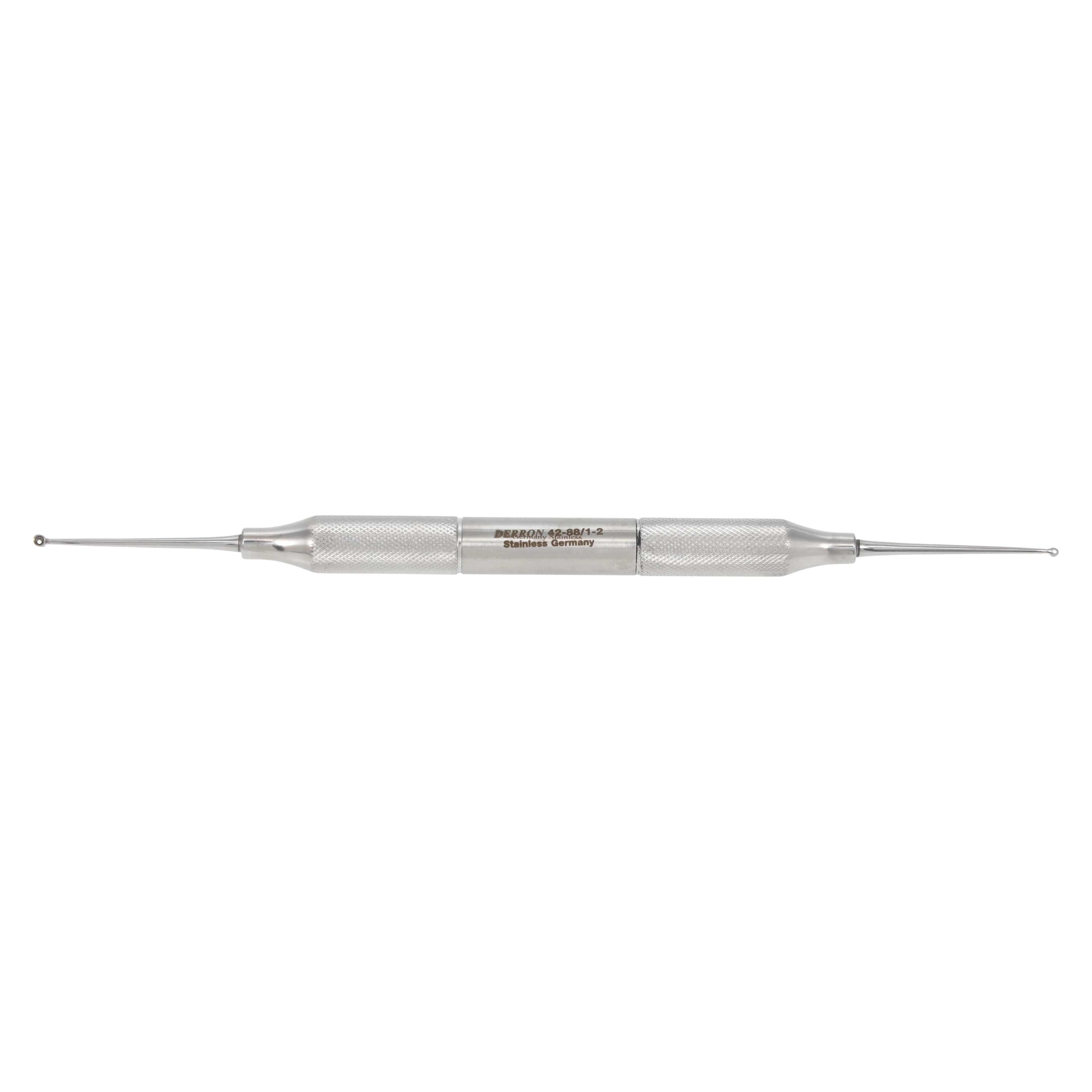 Derron Surgical Instruments Comfort Grip DE Podiatry Excavator DE Curette, 7" Stainless Steel, Each - Curette Rnd/Hdl - Image 1