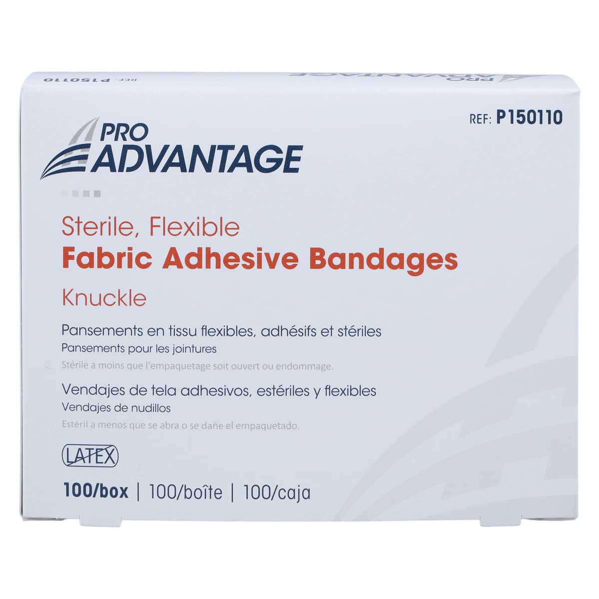 Pro-Advantage Adhesive Bandage, Fabric, Knuckle, 1.5" x 3", Tan, Non-Sterile, 100/Box thumbnail 5