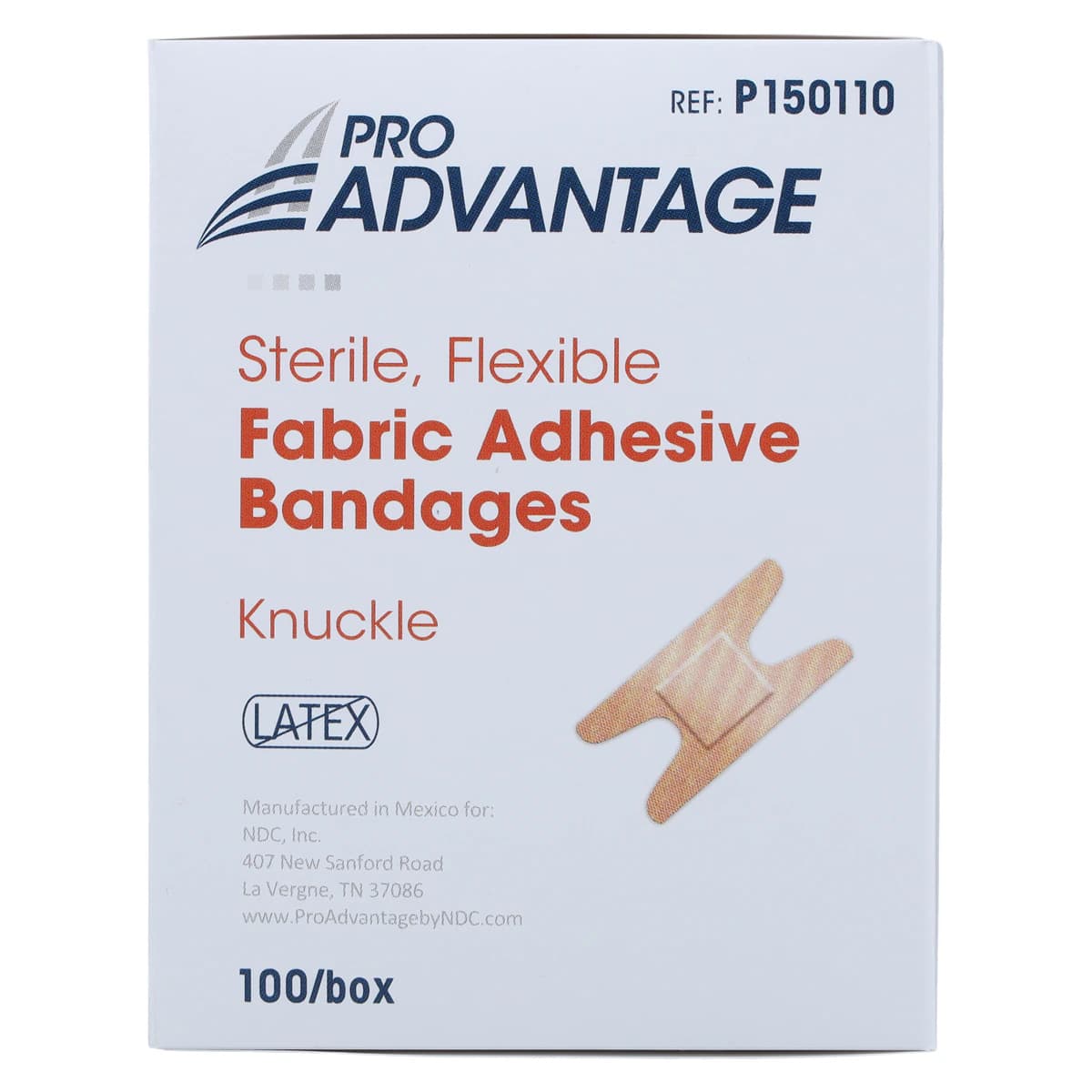Pro-Advantage Adhesive Bandage, Fabric, Knuckle, 1.5" x 3", Tan, Non-Sterile, 100/Box thumbnail 6