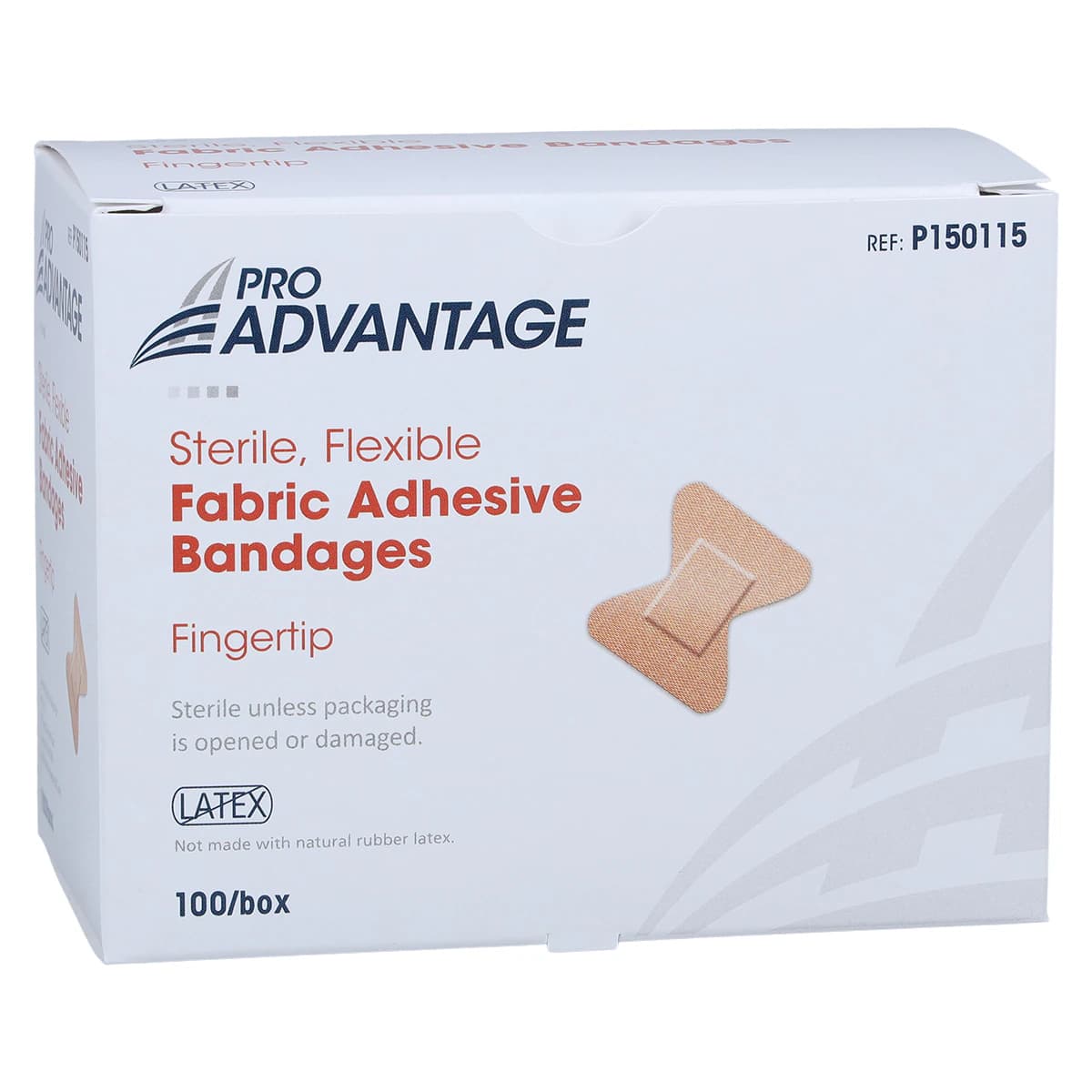 Pro-Advantage Adhesive Bandage Fabric Fingertip, 1.75" x 2", Tan, Non-Sterile, 100/Box thumbnail 2
