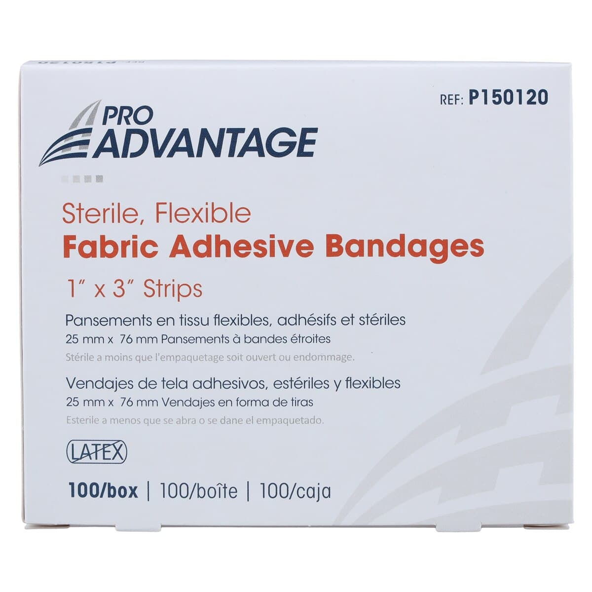Pro-Advantage Adhesive Bandage, Fabric, 1x3", Tan, Non-Sterile, 100/Box thumbnail 5