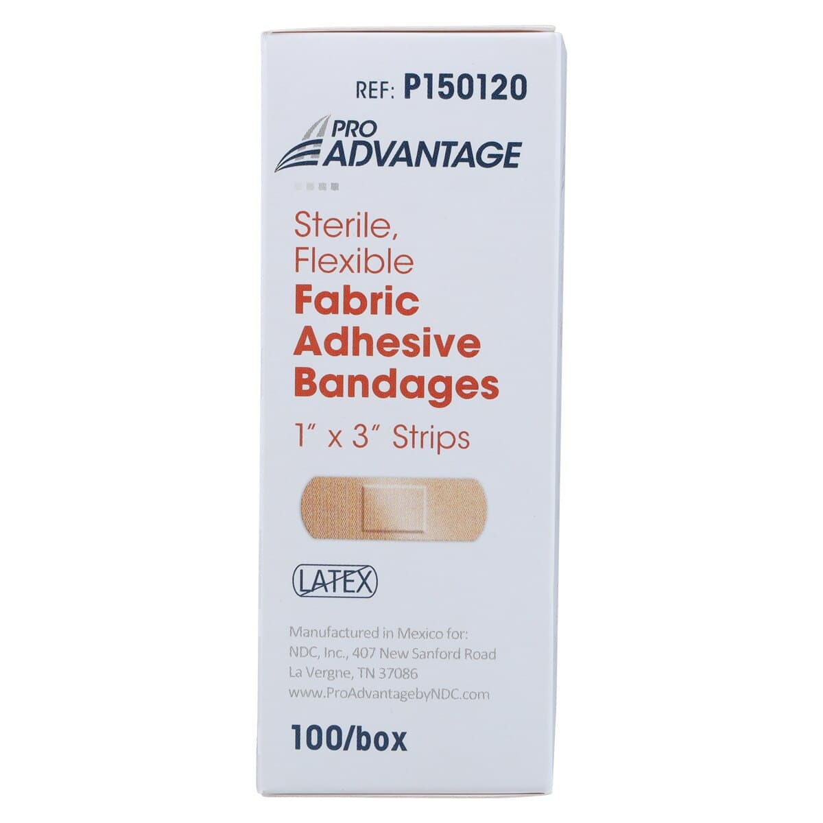 Pro-Advantage Adhesive Bandage, Fabric, 1x3", Tan, Non-Sterile, 100/Box thumbnail 6