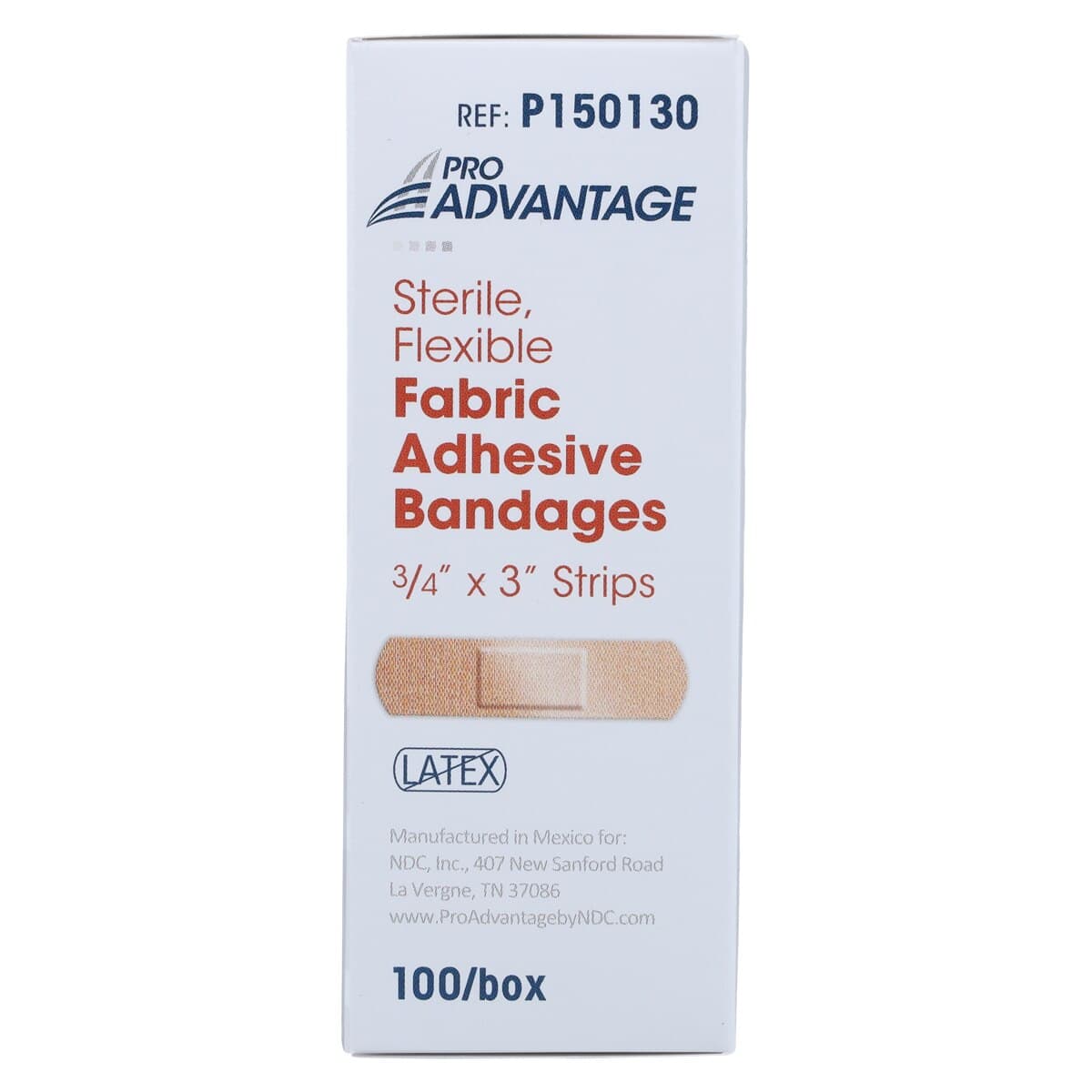 Pro-Advantage Adhesive Bandage, Fabric, 3/4" x 3", Tan, Non-Sterile, 100/Box thumbnail 6