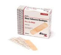 Pro-Advantage Adhesive Bandage Sheer Strip, 3/4" x 3", Tan, Sterile, 100/Box thumbnail 2
