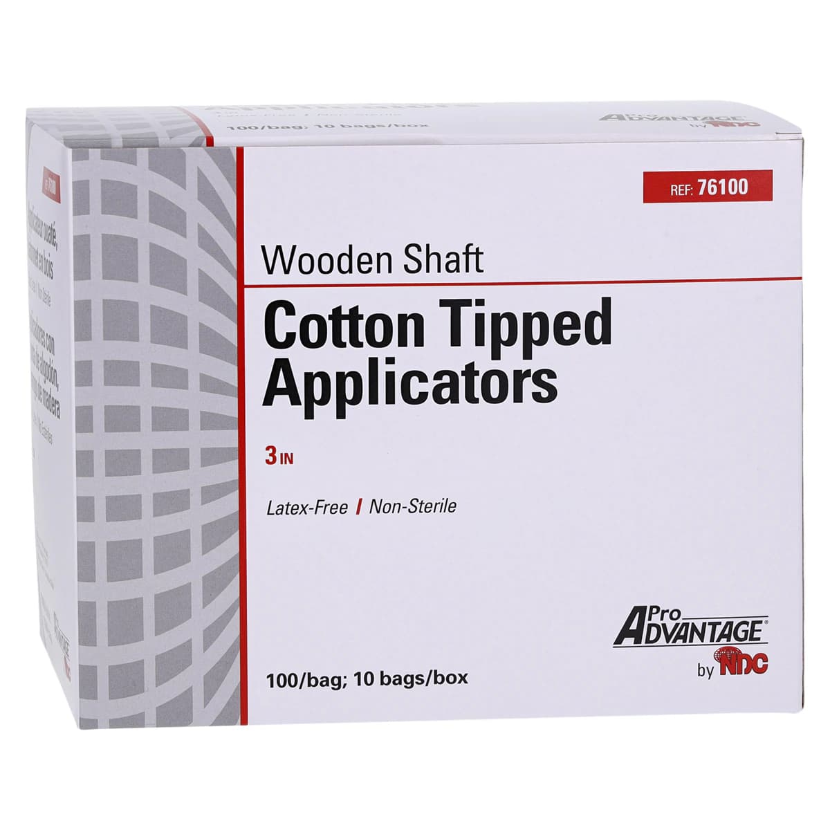 Cotton-Tipped Applicators, Wood Shaft, 3 in, Non-Sterile, 1000/Box - Applicator Cotton Tip Wood NS - Image 1