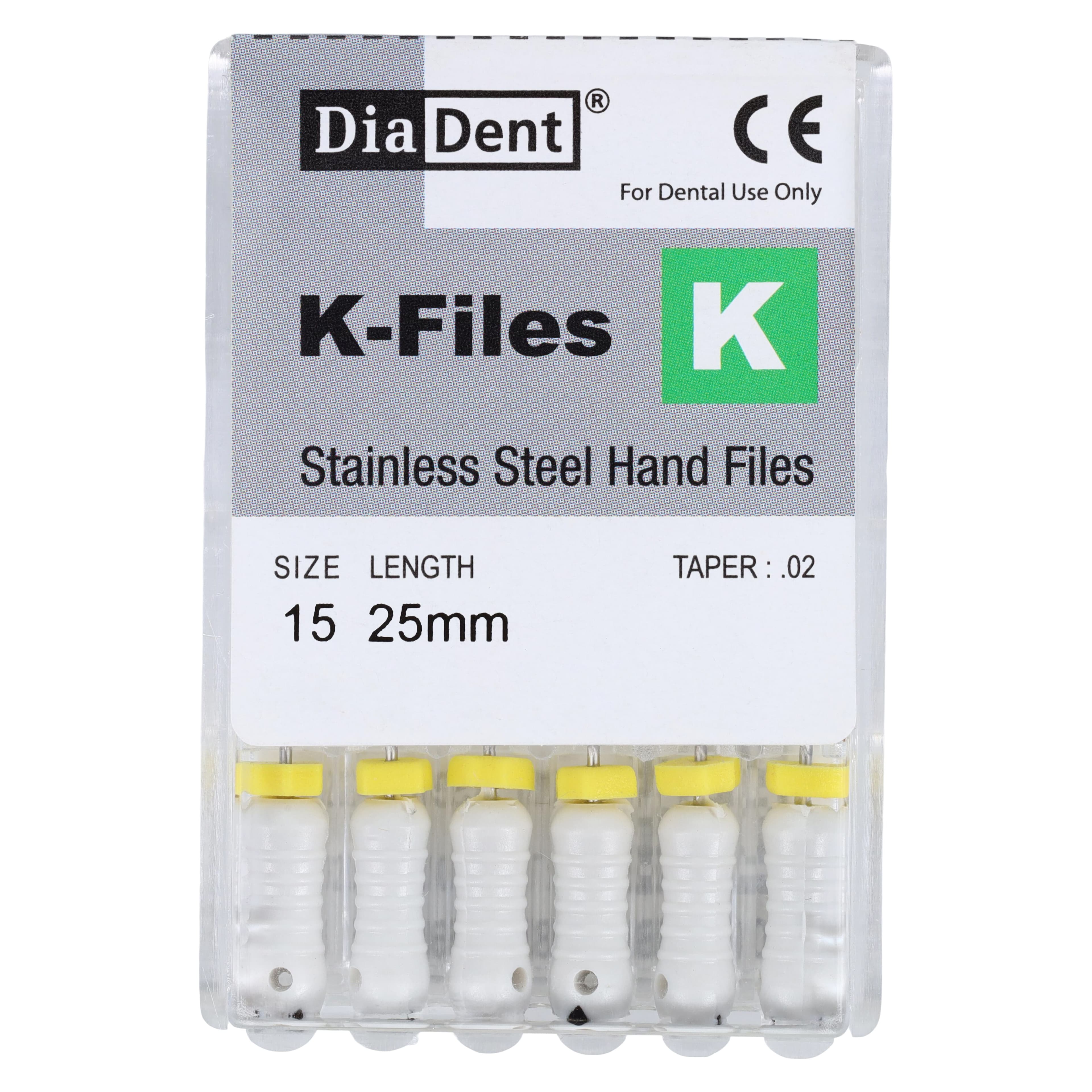 DiaDent K-Files #15 White, 25mm, Stainless Steel, 6/Box thumbnail 3